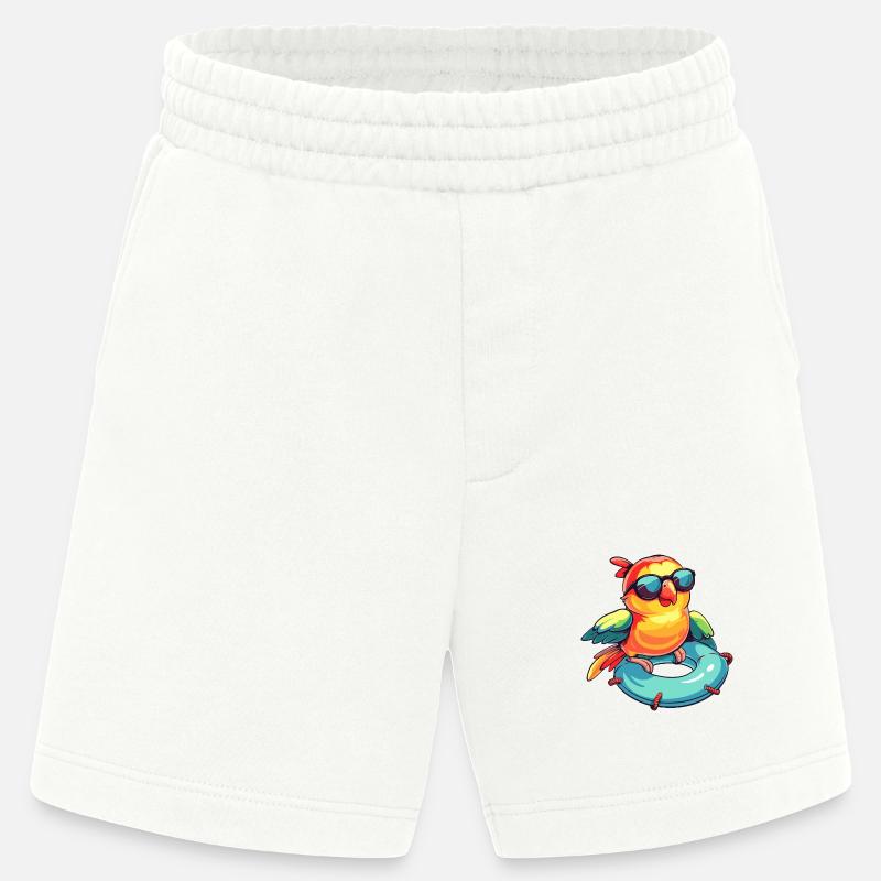Papagei Comic Cool - Heavyweight Shorts - made by SPREAD  - OFF WHITE