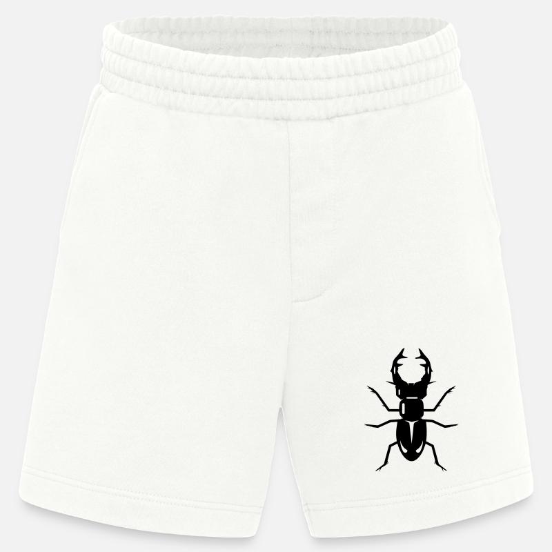 stilisierter Hirschkäfer mit prächtigen Geweih - Heavyweight Shorts - made by SPREAD  - OFF WHITE