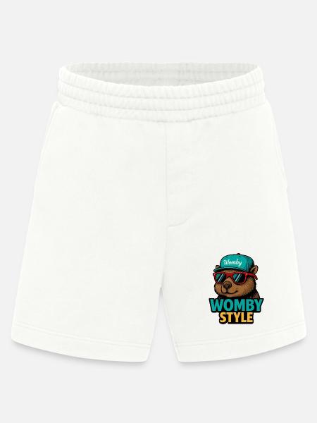 Womby Style Beaver with Sunglasses - Heavyweight Shorts - made by SPREAD - OFF WHITE
