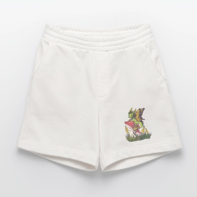 Forest Dragon on Toadstool Cute Butterfly Heavyweight Shorts - made by SPREAD 