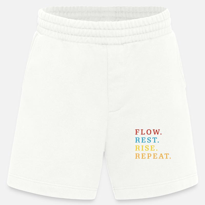 Flow Rest Montée Répéter - Short bio épais fabriqué en UE - OFF WHITE
