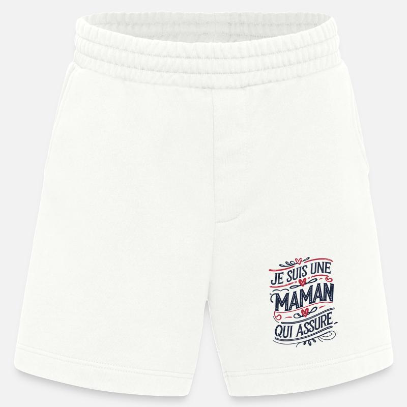 Ich bin eine Mutter, die versichert - Heavyweight Shorts - made by SPREAD  - OFF WHITE