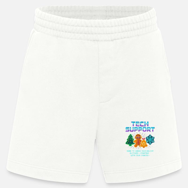 Lustiger Technischer Support Debug Weihnachten - Heavyweight Shorts - made by SPREAD  - OFF WHITE
