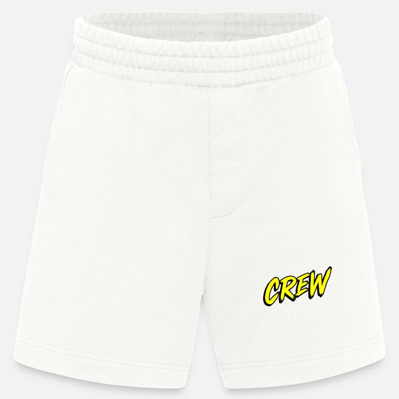 Lettrage de l’équipage - Short bio épais fabriqué en UE - OFF WHITE