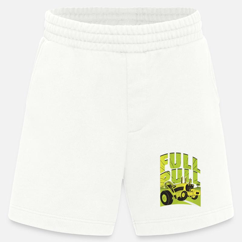 Tractor Pulling - Heavyweight Shorts - made by SPREAD  - OFF WHITE