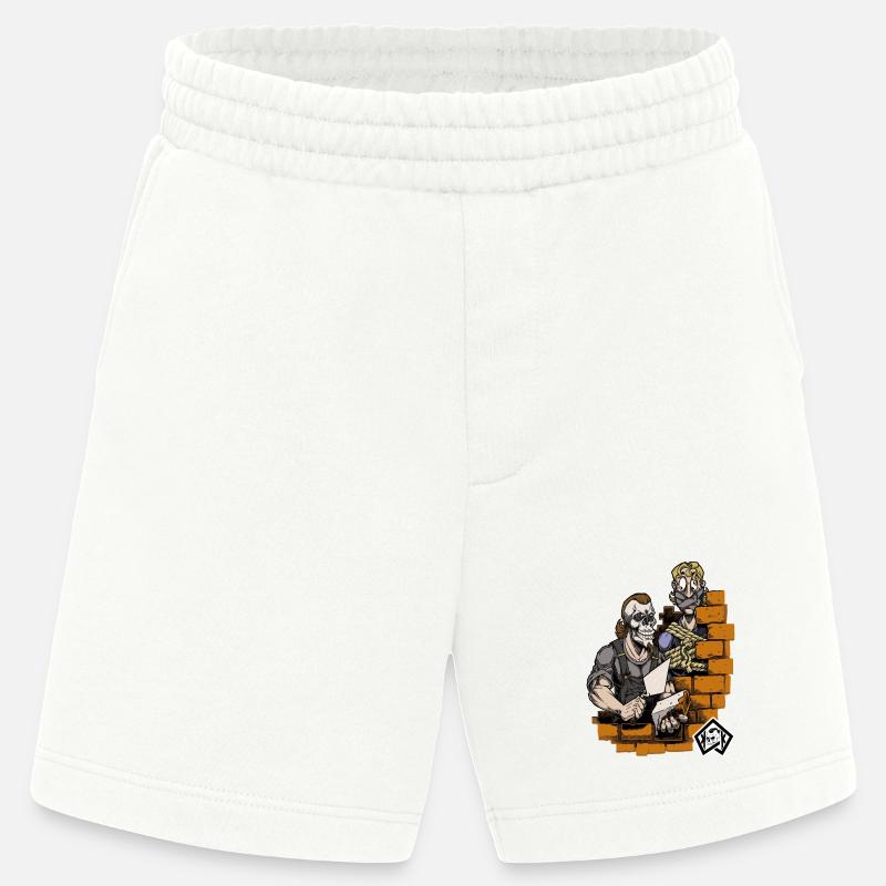 Bricklayer, master mason, craftsman, construction technician - Heavyweight Shorts - made by SPREAD - OFF WHITE