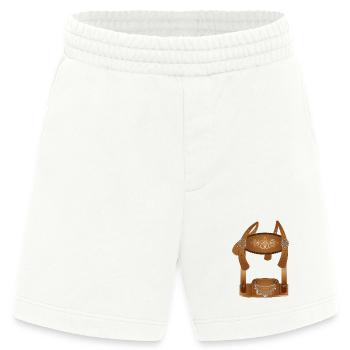 knackige Trachten Lederhose Illustration - Heavyweight Shorts - made by SPREAD  - OFF WHITE - Vorne