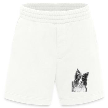Border Collie Nr. 3 - Heavyweight Shorts - made by SPREAD  - OFF WHITE - Vorne