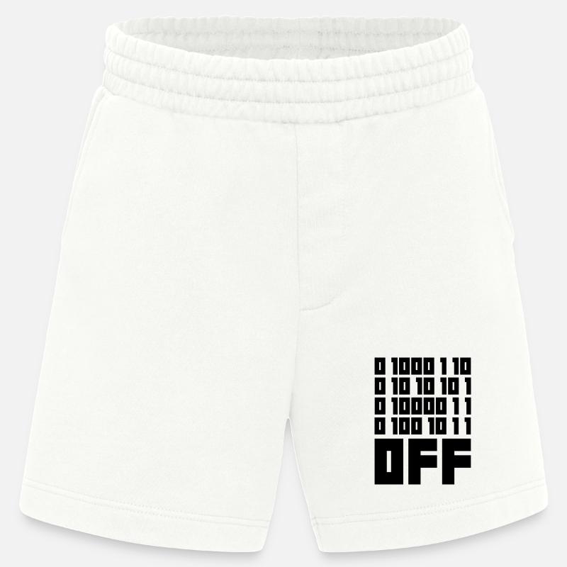 Binärcode F**k OFF – Nerd Humor & Geek Code - Heavyweight Shorts - made by SPREAD - OFF WHITE
