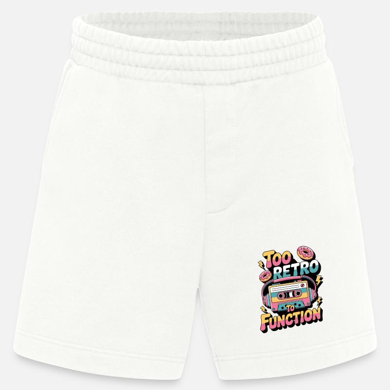90s Retro – Too Retro To Function - Heavyweight Shorts - made by SPREAD  - OFF WHITE