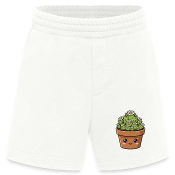 Kawaii Daisy Cactus Pot - Short bio épais fabriqué en UE - OFF WHITE - Devant
