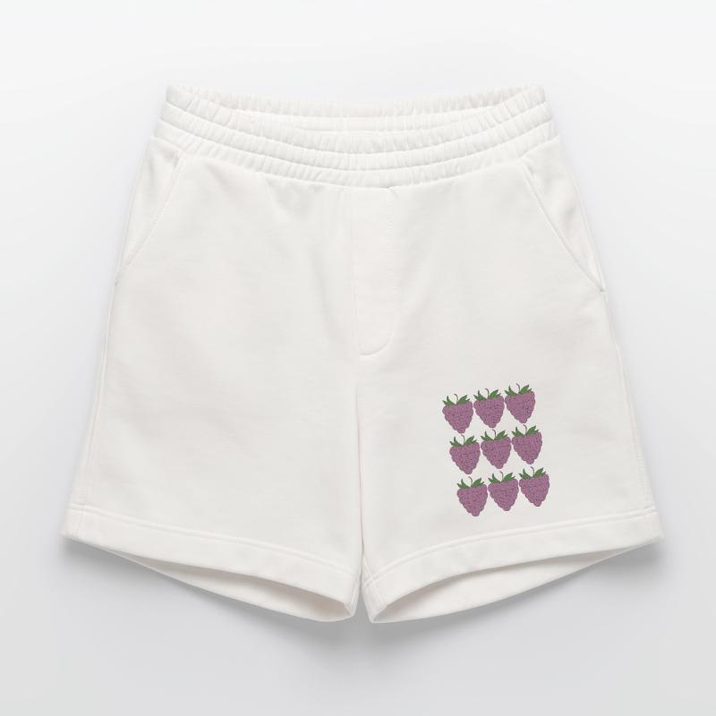 raspberry pattern textile Heavyweight Shorts - made by SPREAD 