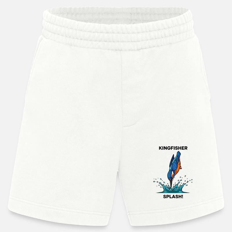 Martin-pêcheur Splash Kingfisher Rivière - Short bio épais fabriqué en UE - OFF WHITE