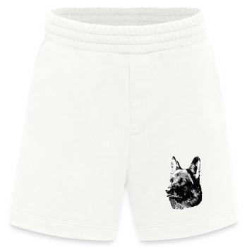 Schäferhund,Hundekopf,Deutscher Schäferhund,Hunde - Heavyweight Shorts - made by SPREAD  - OFF WHITE - Vorne