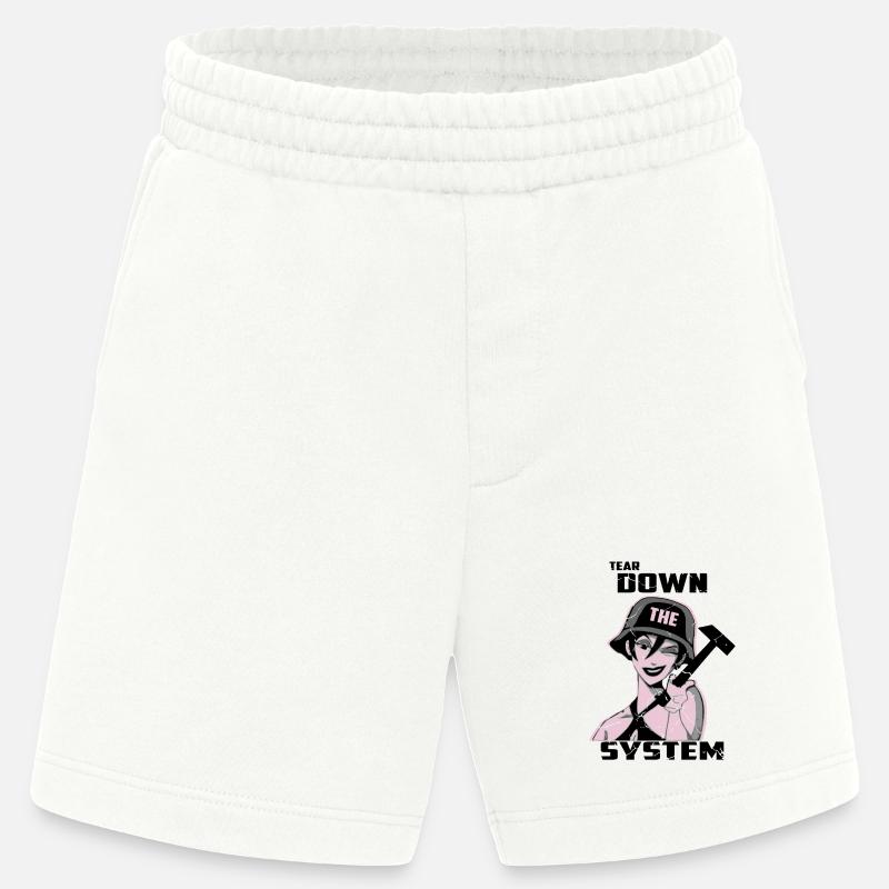 Zerstören Sie das System - Heavyweight Shorts - made by SPREAD  - OFF WHITE