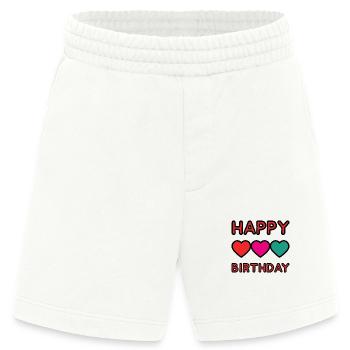 ALLES GUTE ZUM GEBURTSTAG. ALLES GUTE ZUM GEBURTSTAG. JAHRESTAG. - Heavyweight Shorts - made by SPREAD  - OFF WHITE - Vorne