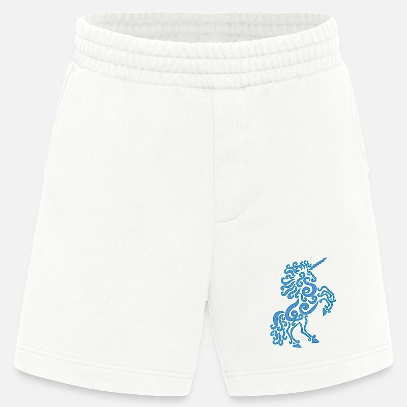 Blaues Einhorn Pferd - Heavyweight Shorts - made by SPREAD - OFF WHITE