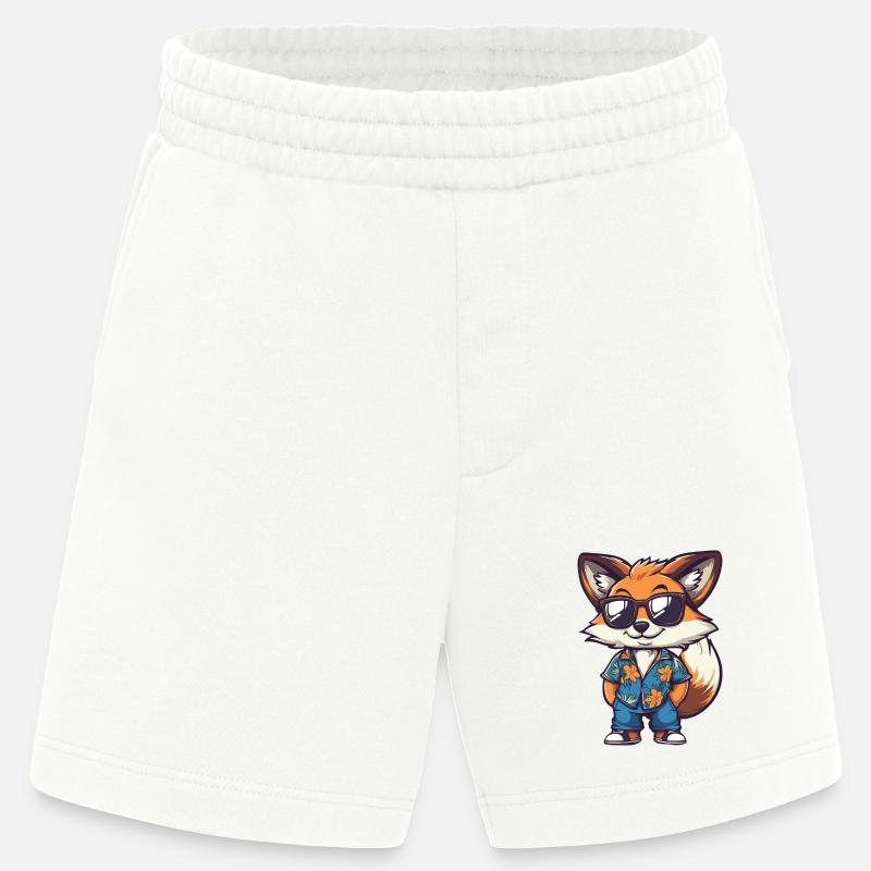 Fuchs Comic Urlaub - Heavyweight Shorts - made by SPREAD  - OFF WHITE