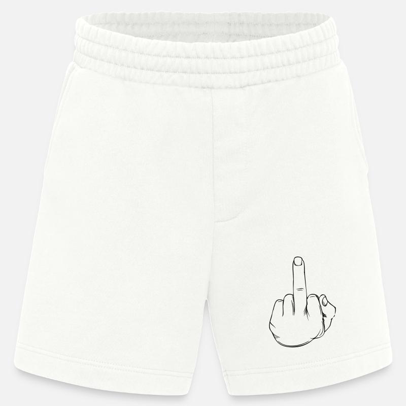 déclaration de doigt d'honneur - Short bio épais fabriqué en UE - OFF WHITE