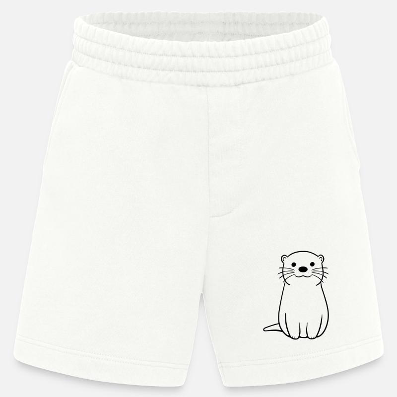 loutre - Short bio épais fabriqué en UE - OFF WHITE