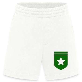 Grünes Abzeichen mit Stern - Heavyweight Shorts - made by SPREAD  - OFF WHITE - Vorne