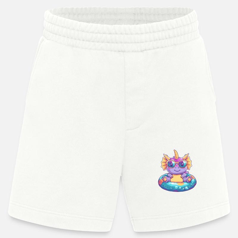 Dinosaurier triceratops Comic Cool - Heavyweight Shorts - made by SPREAD  - OFF WHITE