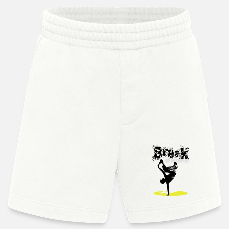 Breakdance flex - Pantaloncini ecologici Heavyweight Made in UE - OFF WHITE