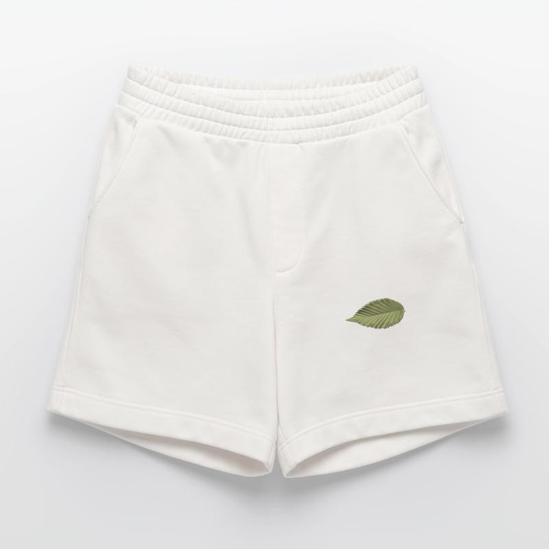 Leaf Structure Olive Green Pattern Heavyweight Shorts - made by SPREAD 