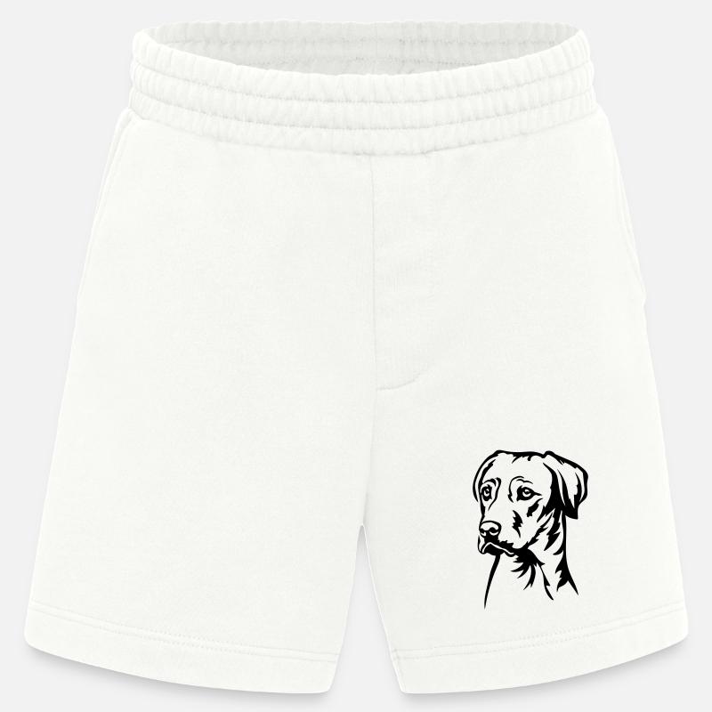 Rhodesian Ridgeback Kopf - Heavyweight Shorts - made by SPREAD  - OFF WHITE