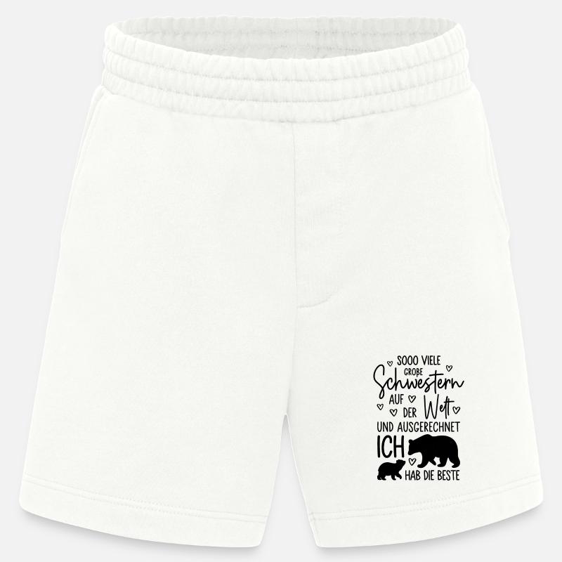 Mädchen Schwestern Bären Beste große Schwester - Heavyweight Shorts - made by SPREAD  - OFF WHITE