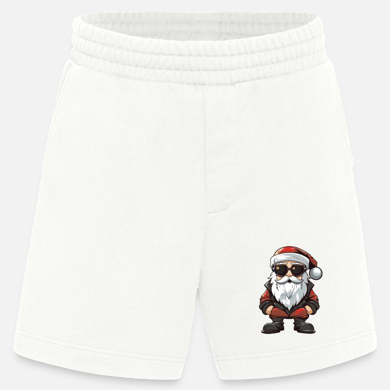 Weihnachtsmann Comic Santa - Heavyweight Shorts - made by SPREAD  - OFF WHITE