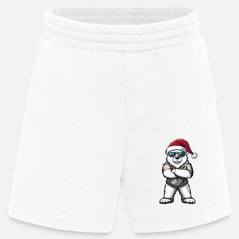 Eisbär Weihnachtsmann - Heavyweight Shorts - made by SPREAD  - OFF WHITE