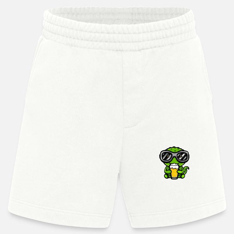 Chameleon Apres Ski Bier Comic - Heavyweight Shorts - made by SPREAD  - OFF WHITE