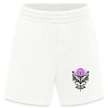 Distel mit Schmetterling Mutterknoten - Heavyweight Shorts - made by SPREAD  - OFF WHITE - Vorne
