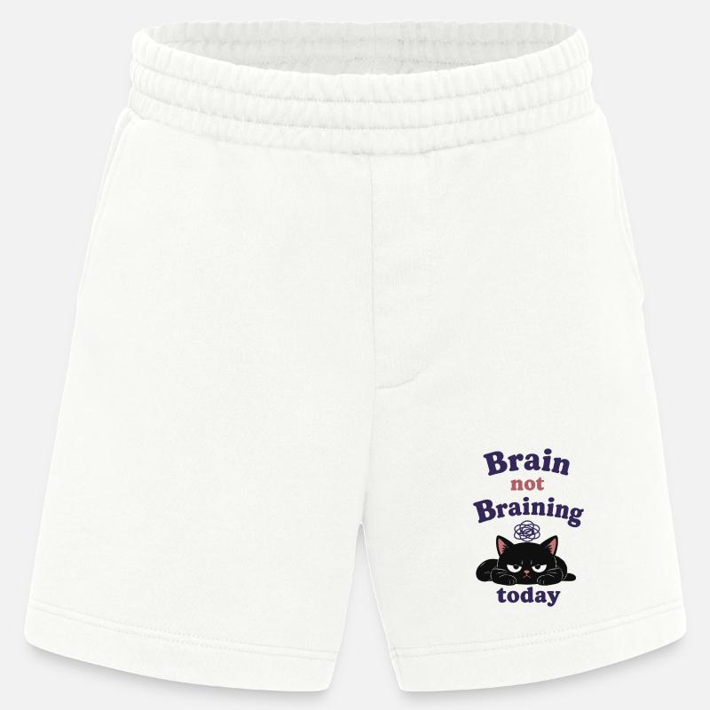 Brain not Braining Today - Heavyweight Shorts - made by SPREAD  - OFF WHITE