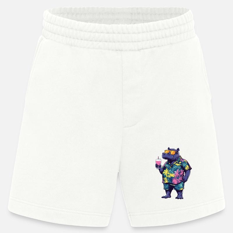 Nilpferd Comic Sommer - Heavyweight Shorts - made by SPREAD - OFF WHITE