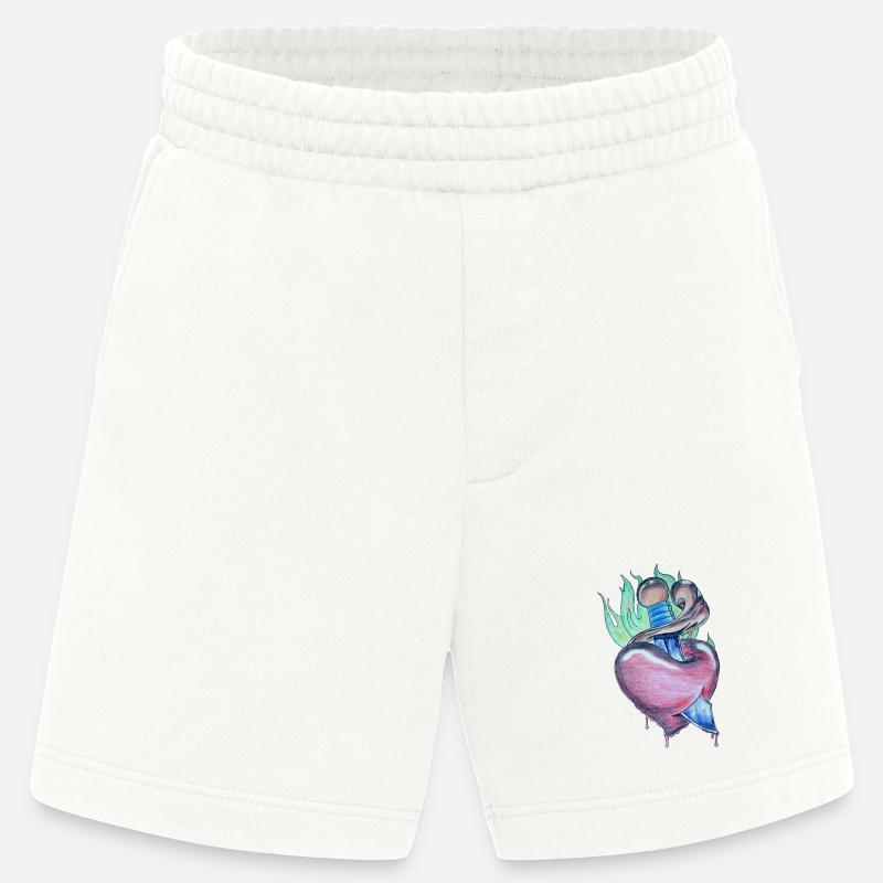 Loderndes Herz - Heavyweight Shorts - made by SPREAD - OFF WHITE