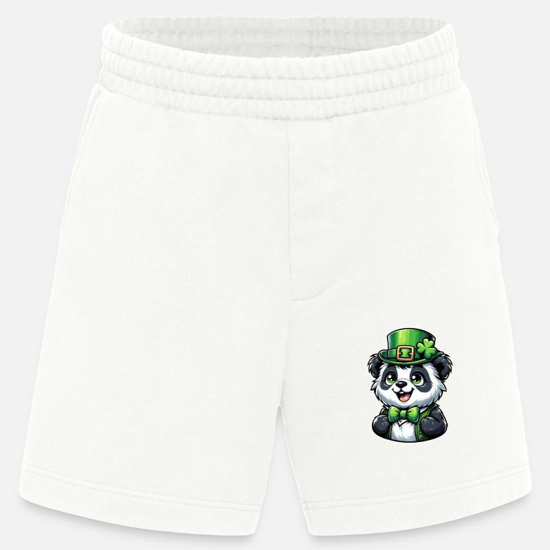 St. Patrick's Panda Celebration - Heavyweight Shorts - made by SPREAD  - OFF WHITE