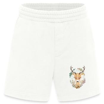 Hirsch im Wald - Heavyweight Shorts - made by SPREAD  - OFF WHITE - Vorne
