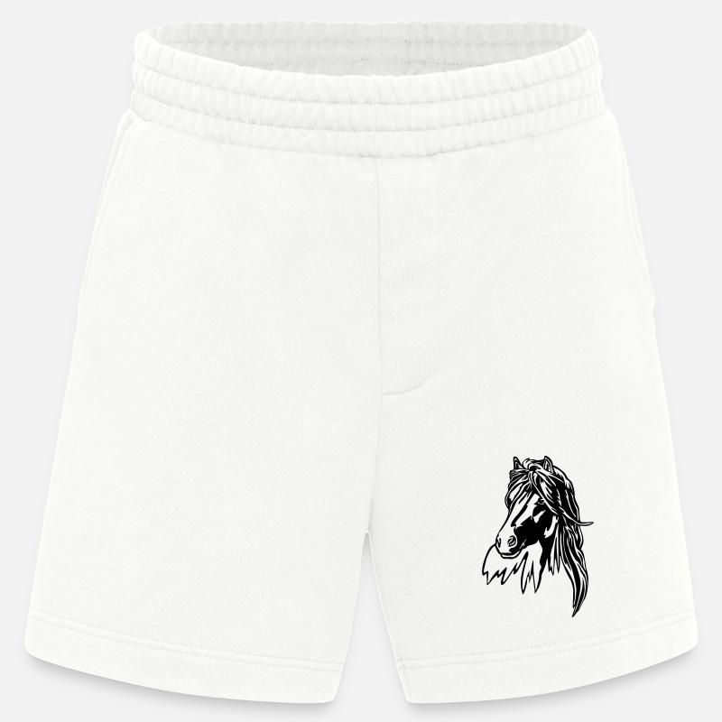 Pferd Kopf - Heavyweight Shorts - made by SPREAD - OFF WHITE