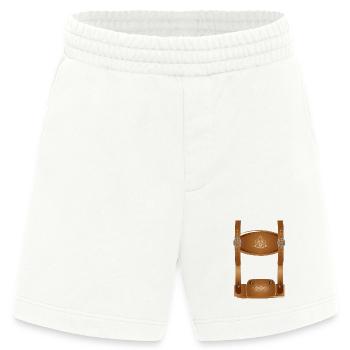 knackige Trachten Lederhose Illustration - Heavyweight Shorts - made by SPREAD  - OFF WHITE - Vorne