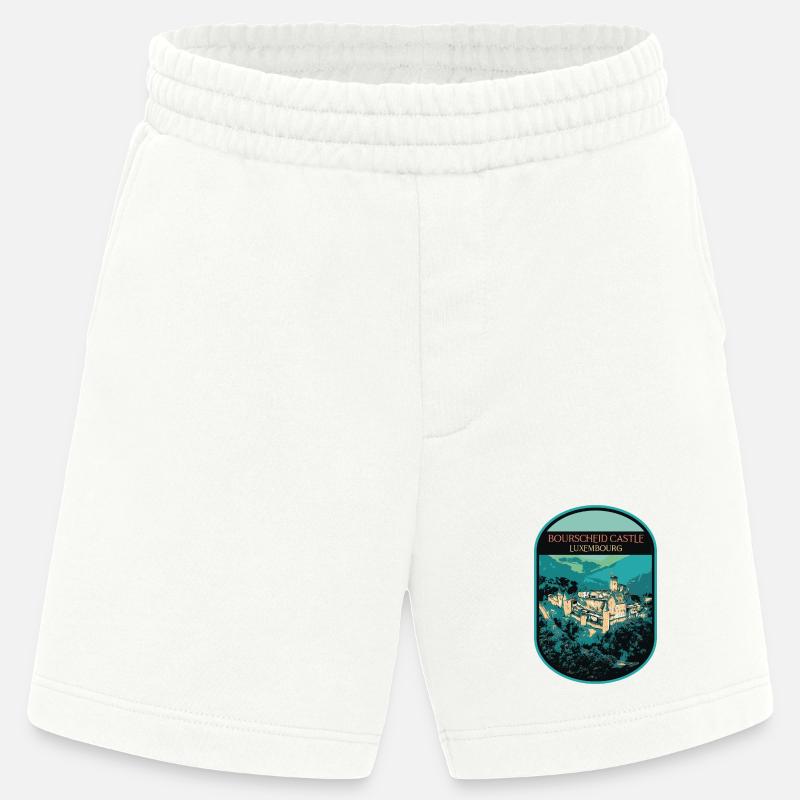 Schloss Bourscheid bestaunen - Heavyweight Shorts - made by SPREAD  - OFF WHITE