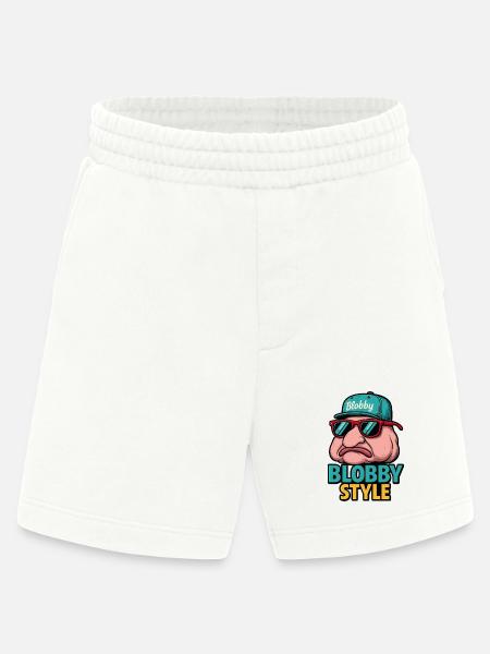 Blobby Style Cartoon Tee - Heavyweight Shorts - made by SPREAD - OFF WHITE
