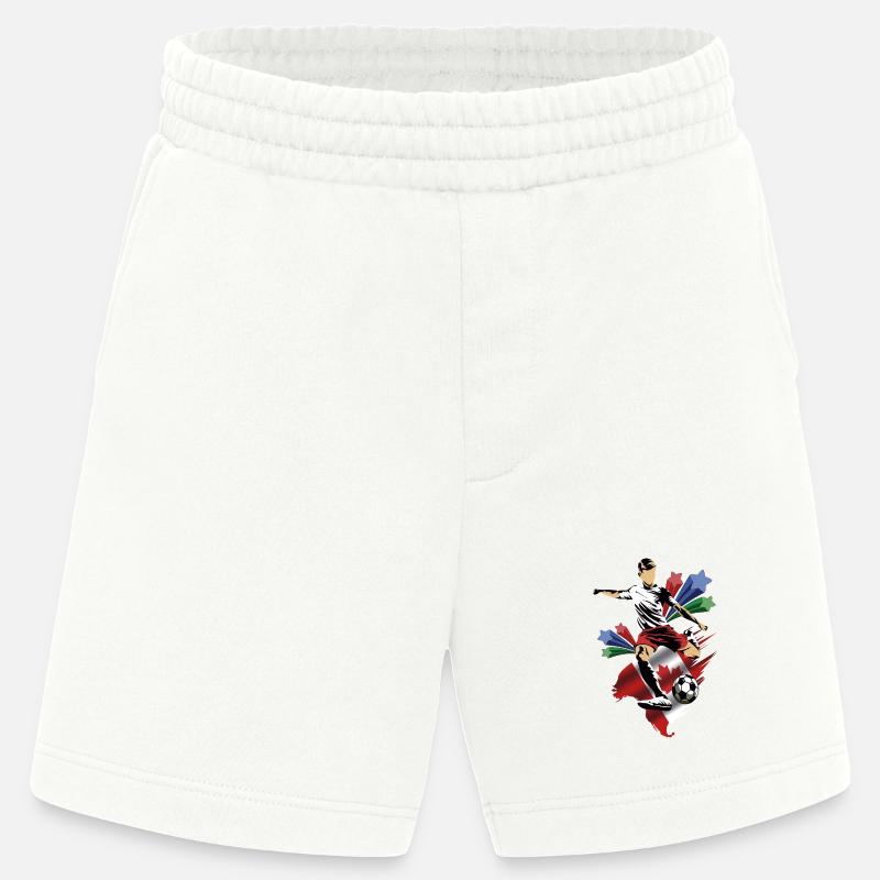 Canada - Canada - Drapeaux - Short bio épais fabriqué en UE - OFF WHITE