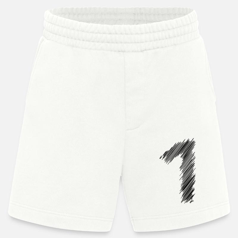 1 Schraffur Design - Heavyweight Shorts - made by SPREAD  - OFF WHITE