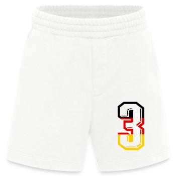 Nummer 3 Deutschland Trikot Zahl 3 Jahre - Heavyweight Shorts - made by SPREAD  - OFF WHITE - Vorne