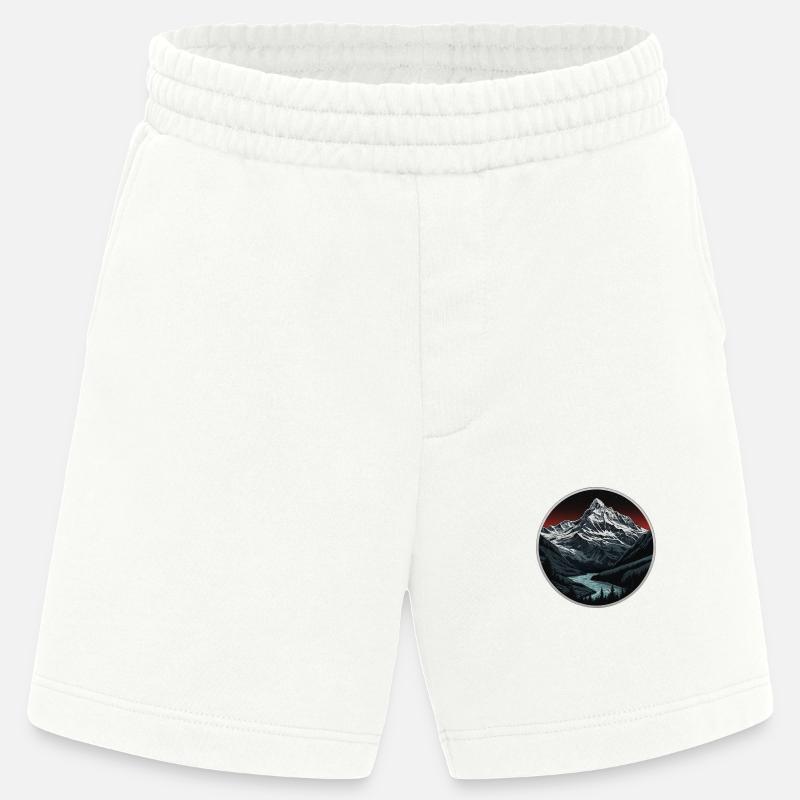 Schweizer Berge - Heavyweight Shorts - made by SPREAD  - OFF WHITE