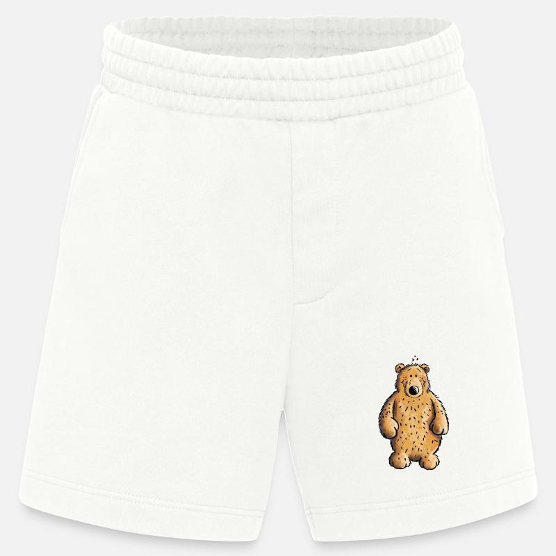Dicker Braunbär - Bär - Teddy - Comic - Heavyweight Shorts - made by SPREAD  - OFF WHITE