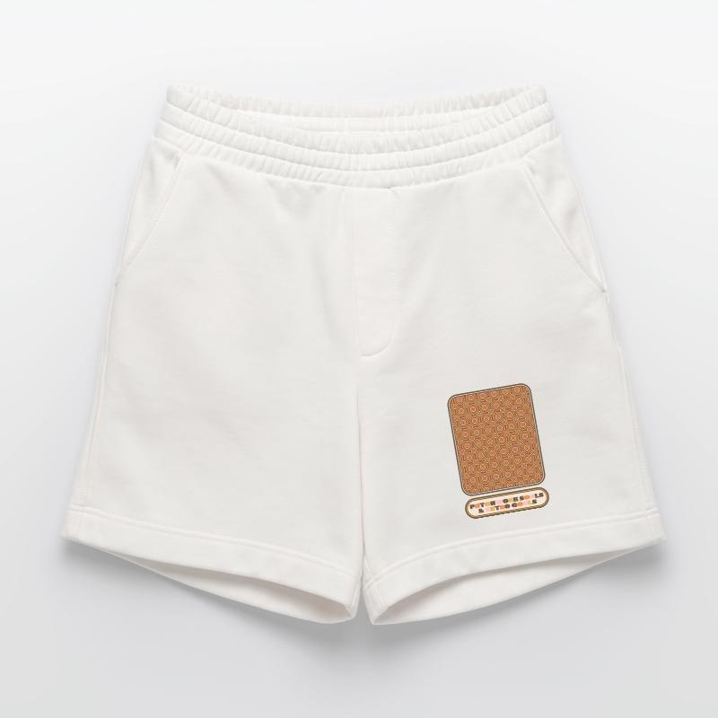 Patchwork Souls & Retro Goals – 70s Pattern Heavyweight Shorts - made by SPREAD 