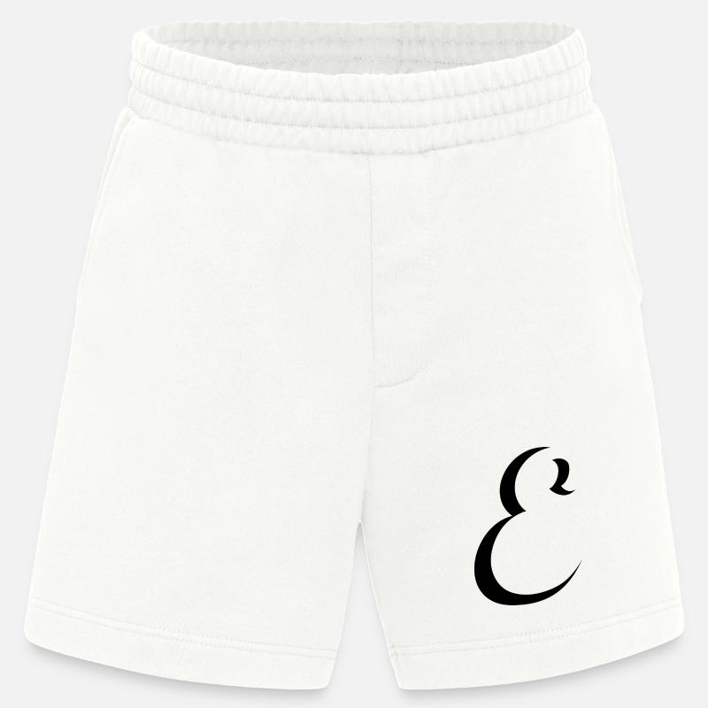 Letter E, Name, der Buchstabe E - Heavyweight Shorts - made by SPREAD  - OFF WHITE